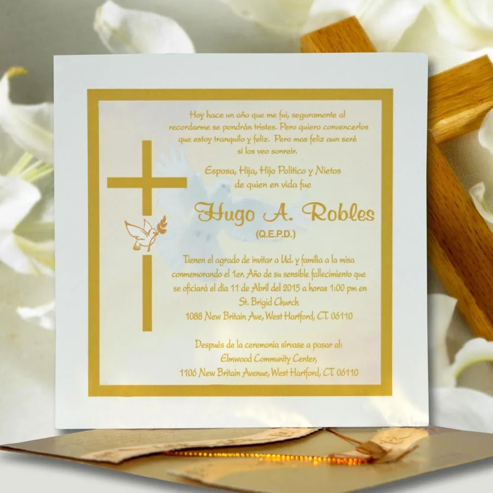 Invitación para Misa de Honras (hr-56850) - Angels Graphic