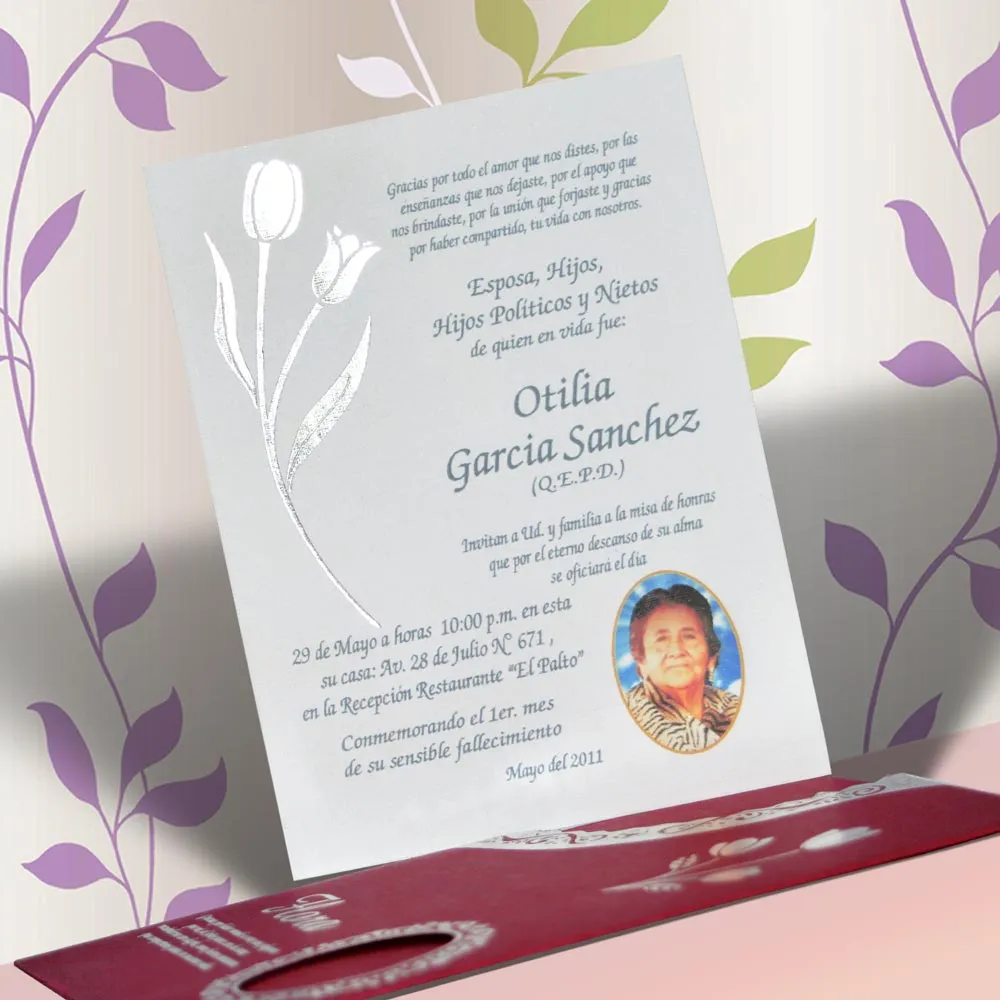Invitación para Misa de Honras (hr-56853) - Angels Graphic