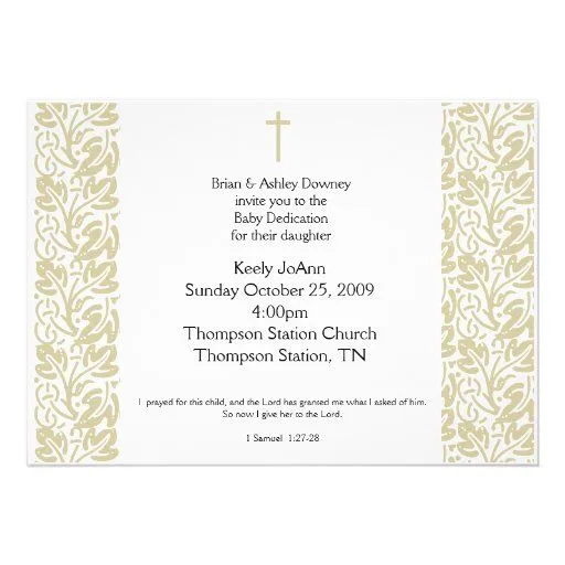 Invitación de bautizo texto - Imagui