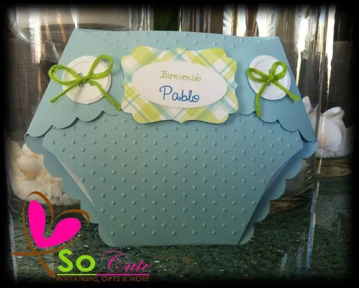 invitacion PAÑAL | baby shower | Pinterest