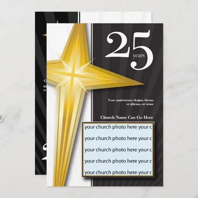 Invitación Personalizable aniversario de la iglesia de 25 | Zazzle.es Invitación Personalizable aniversario de la iglesia de 25 | Zazzle.es