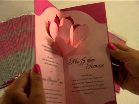 Invitacion para Quince Años Pop-Up - YouTube