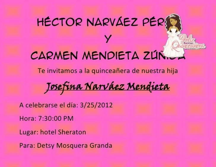 Invitacion quinceañera