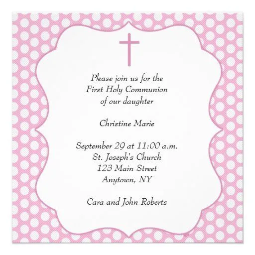 Invitación religiosa de la cruz rosada del lunar de Zazzle. Invitación religiosa de la cruz rosada del lunar de Zazzle.