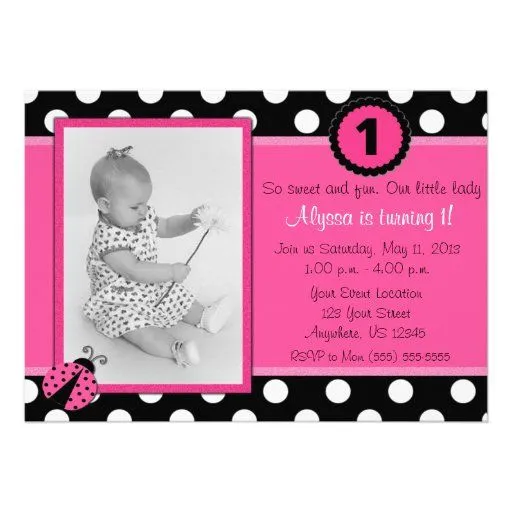 Invitación rosada del cumpleaños de la mariquita d de Zazzle. Invitación rosada del cumpleaños de la mariquita d de Zazzle.