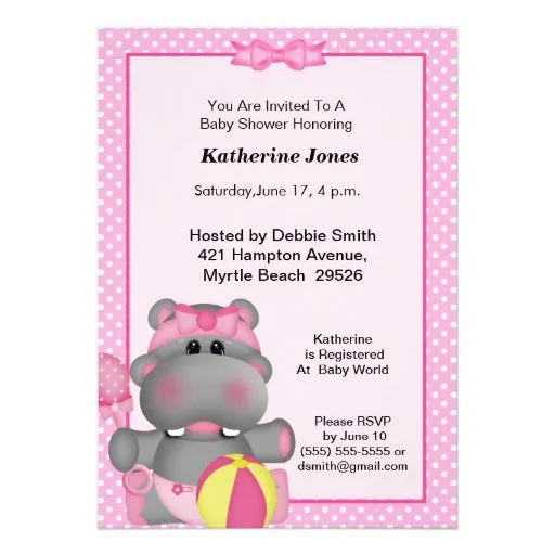 Invitación rosada linda de la fiesta de bienvenida de Zazzle.