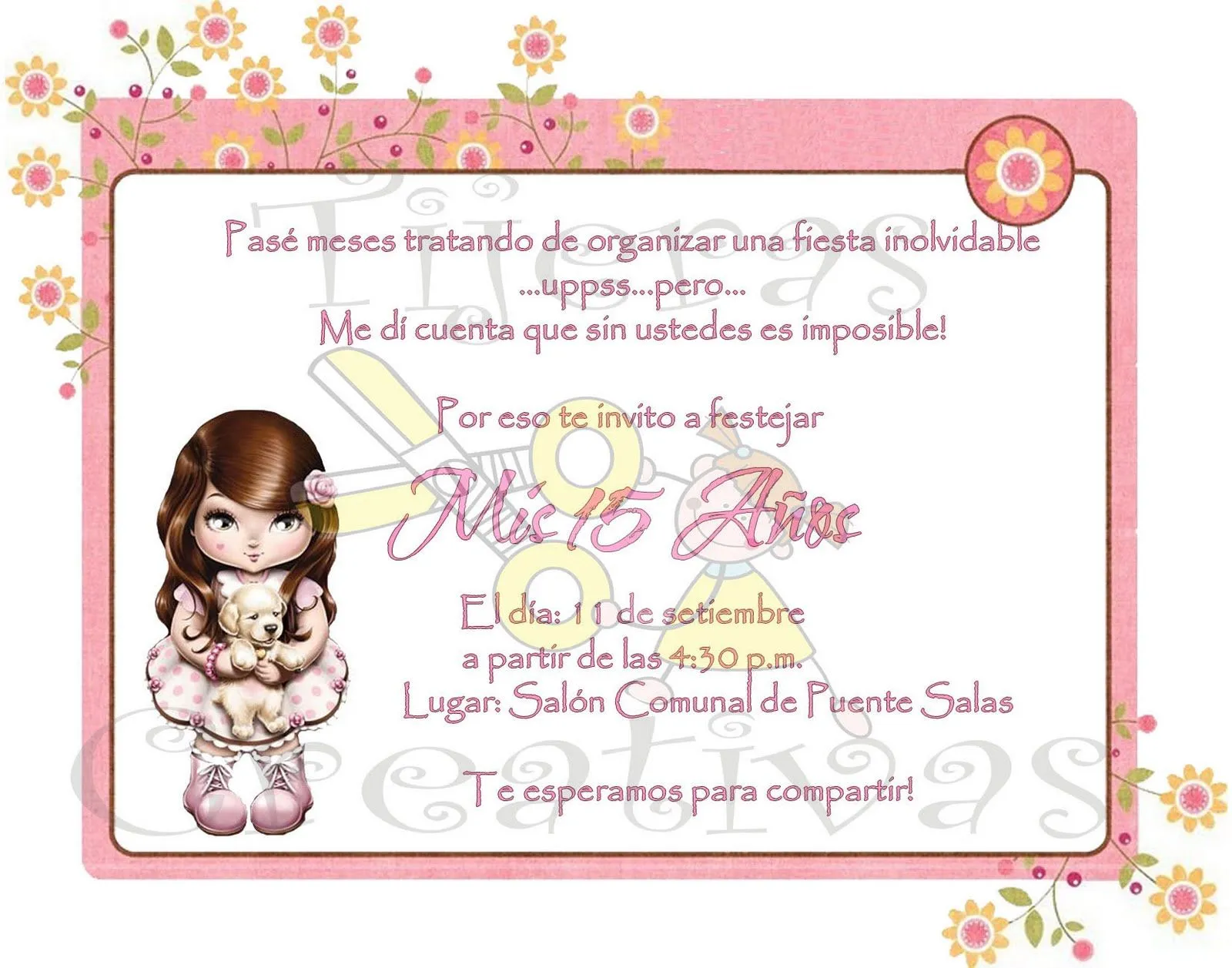 Esta es una invitación simple, digital y muy cómoda!!