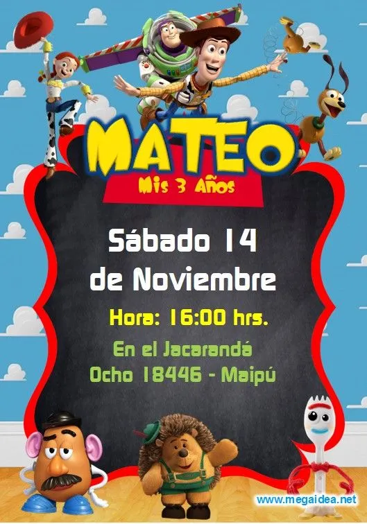 Invitación de Toy Story 4 GRATIS para editar - Robnei Invitación de Toy Story 4 GRATIS para editar - Robnei