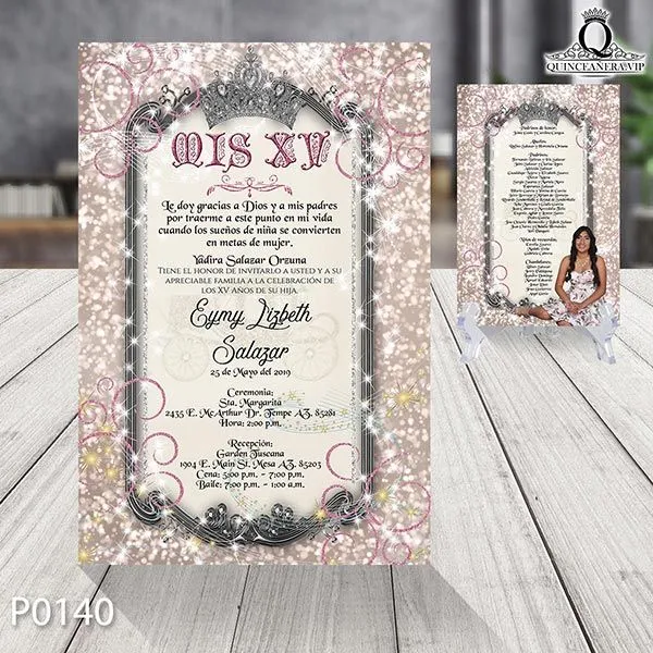 Invitación de XV años de tema Realeza 0140 – Quinceañera Vip Invitación de XV años de tema Realeza 0140 – Quinceañera Vip