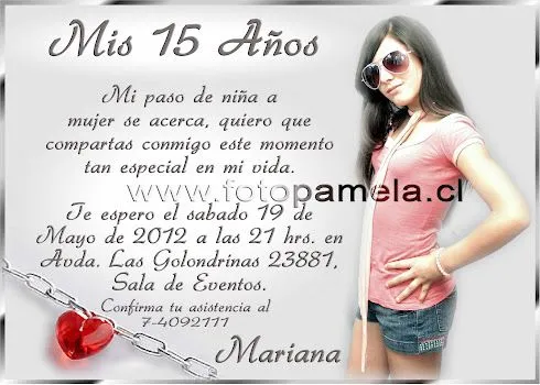 INVITACIONES 15 AÑOS