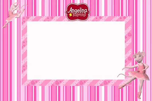 Invitaciones de Angelina ballerina-Imagenes y dibujos para imprimir Invitaciones de Angelina ballerina-Imagenes y dibujos para imprimir