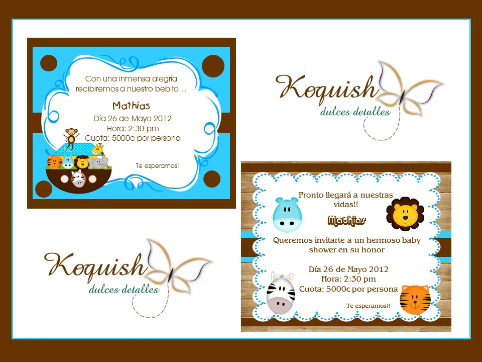 Invitaciónes para baby shower de animales de la selva - Imagui