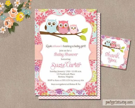 Invitación para baby shower de buho - Imagui Invitación para baby shower de buho - Imagui