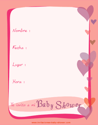Invitaciones para Baby Shower