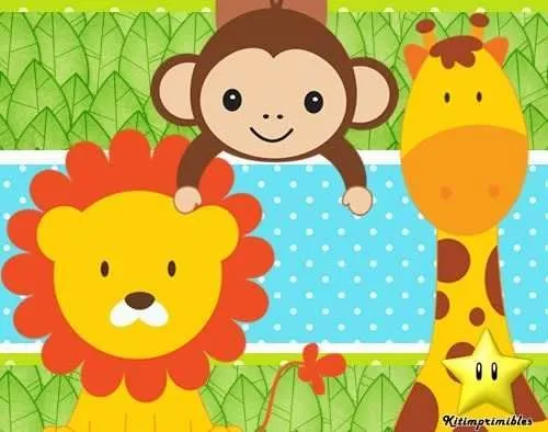 Invitaciónes para baby shower con imagenes de animalitos de la ...