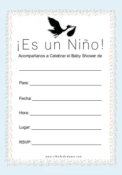 invitaciones para baby shower es una nino para descargar e imprimir si ...