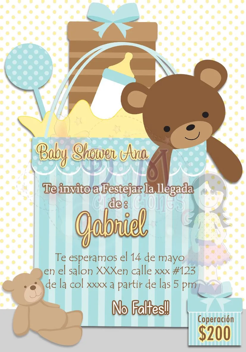 Invitaciónes para baby shower de niño de ositos - Imagui Invitaciónes para baby shower de niño de ositos - Imagui