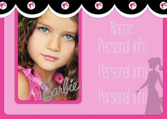 Tarjetas de invitación barbie para imprimir - Imagui