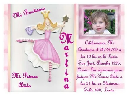 Invitaciones de bautismo y primer año - Imagui Invitaciones de bautismo y primer año - Imagui