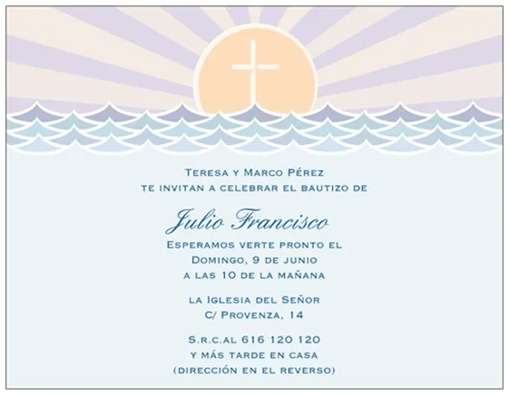 Invitaciónes para bautismo catolico - Imagui
