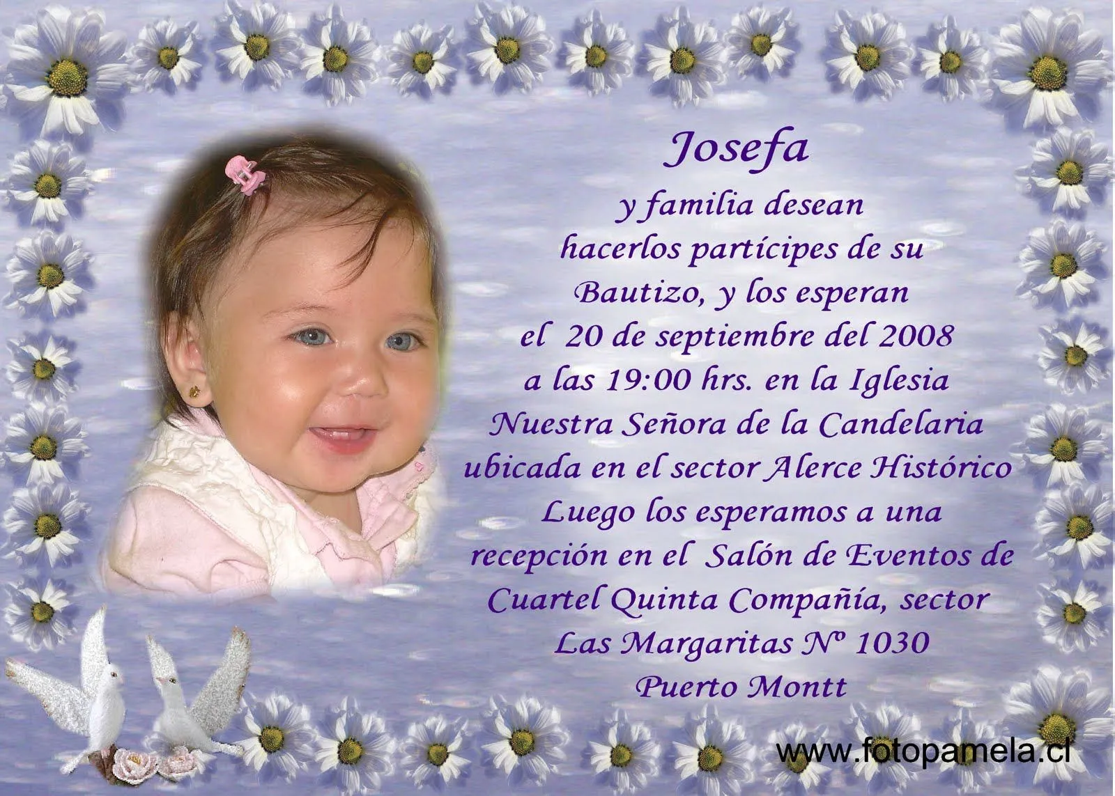 INVITACIONES PARA BAUTIZO