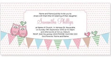 Invitaciones para bautizo