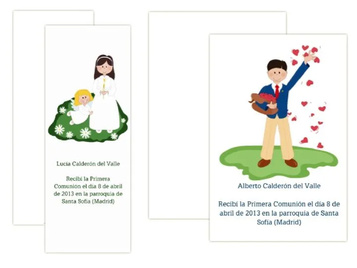 Invitaciones y Recordatorios para Bautizo y Comunión con foto ...