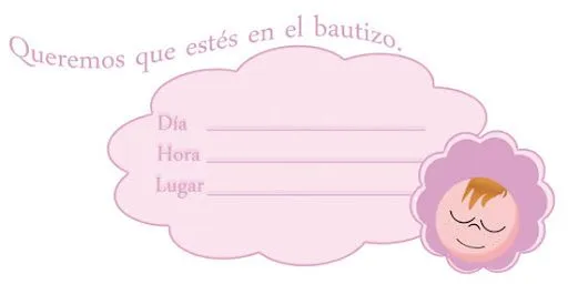 Invitaciónes para bautizo niña gratis para imprimir - Imagui