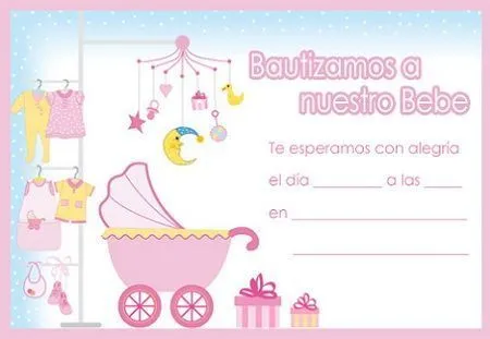 Invitaciones para bautizos