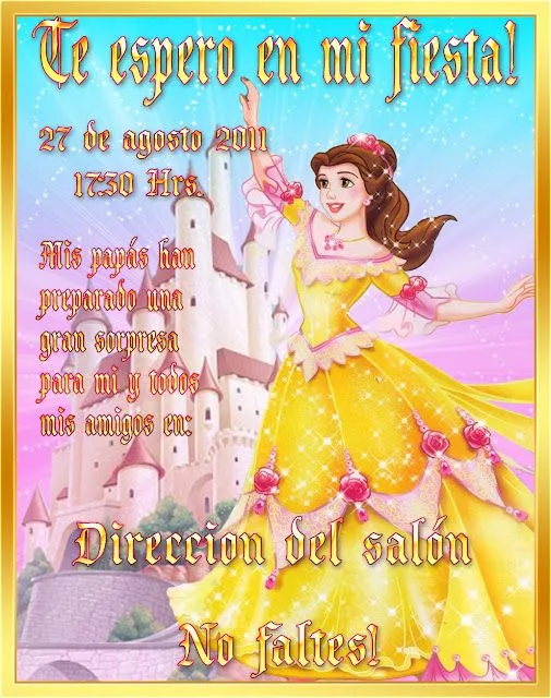 Invitaciónes de cumpleaños de la bella durmiente - Imagui Invitaciónes de cumpleaños de la bella durmiente - Imagui
