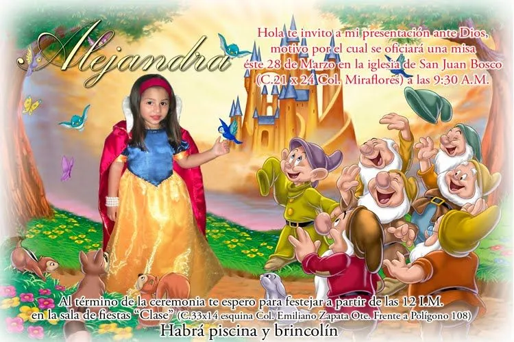 Tarjetas cumpleaños blancanieves para imprimir - Imagui Tarjetas cumpleaños blancanieves para imprimir - Imagui