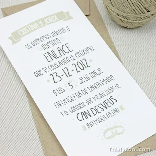 Qué texto poner en las invitaciones de boda? « El Blog de TIK