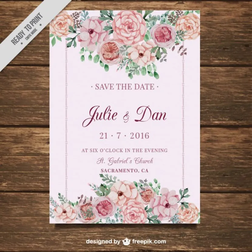 Invitaciones de boda GRATIS, descarga estas plantillas de invitaciones | Creativos Online Invitaciones de boda GRATIS, descarga estas plantillas de invitaciones | Creativos Online