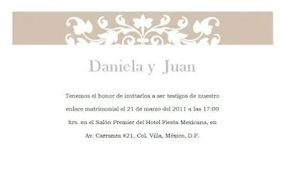Invitaciones de boda GRATIS para imprimir