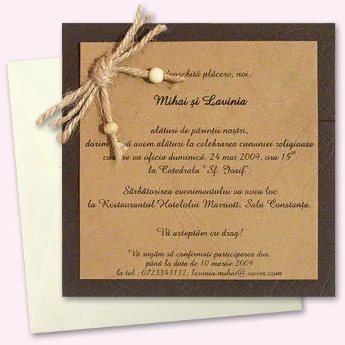 Tarjetas de invitación para bodas sencillas - Imagui