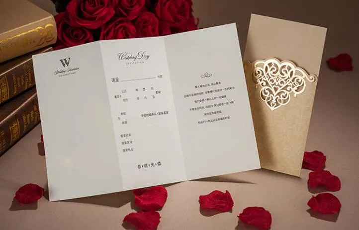 Invitaciones de boda romántico del envío libre de China para ...
