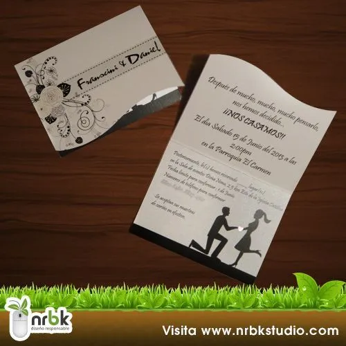 Invitaciones de Boda sencillas | Weddings cards | Pinterest