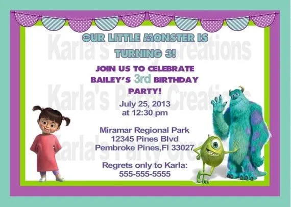 Invitaciones de cumpleaños de Monster INC para imprimir - Imagui Invitaciones de cumpleaños de Monster INC para imprimir - Imagui