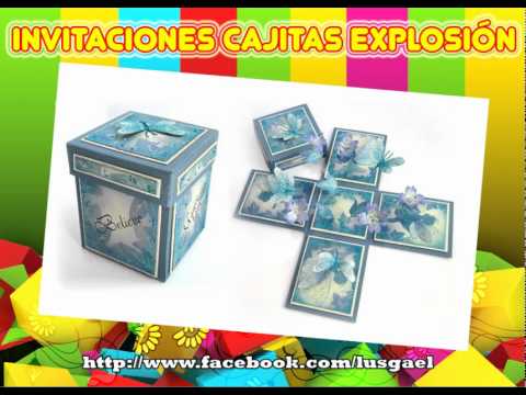 Invitaciones cajitas Explosivas - YouTube