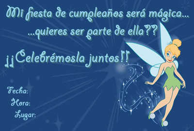 Tarjetas de cumpleaños de tinkerbell para imprimir gratis - Imagui