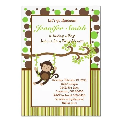 Invitaciónes changuitos para baby shower - Imagui