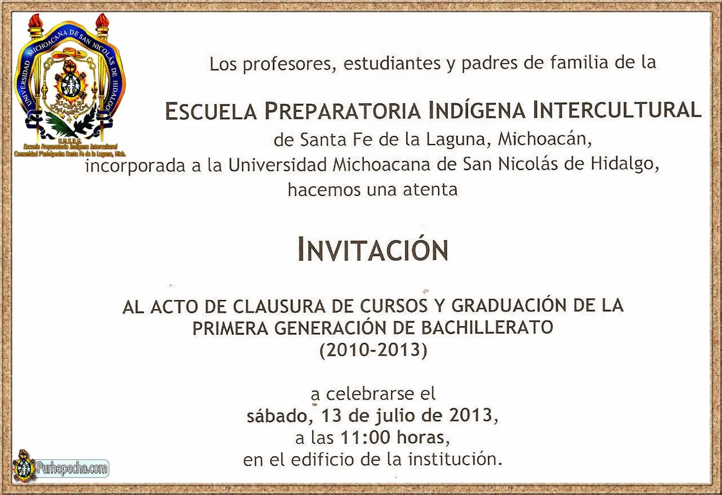 Imágenes de invitaciones de clausura - Imagui