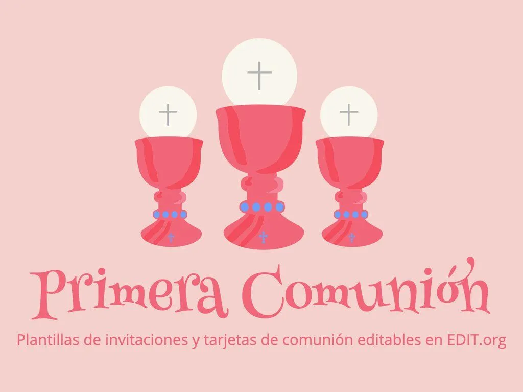 Invitaciones para Primera Comunión editables