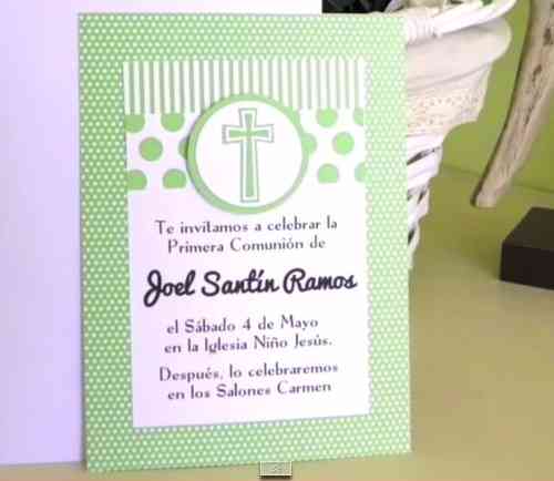 Invitaciones para primera comunión hechas en casa