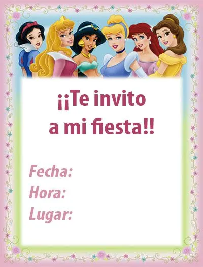 Invitaciones para cumpleaños