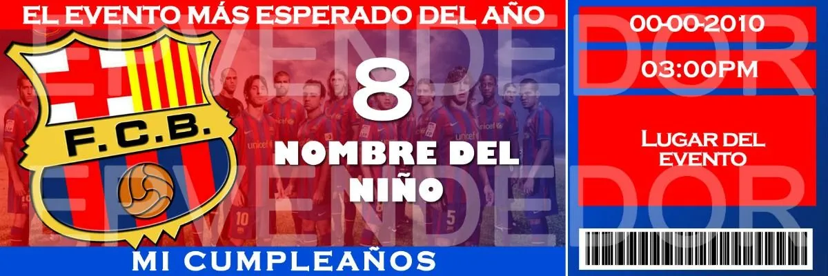 Invitaciónes de cumpleaños del barcelona - Imagui Invitaciónes de cumpleaños del barcelona - Imagui