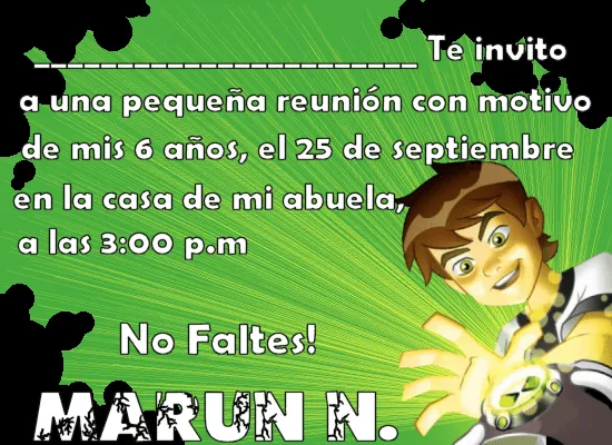 Tarjetas de feliz cumpleaños de ben 10 - Imagui Tarjetas de feliz cumpleaños de ben 10 - Imagui