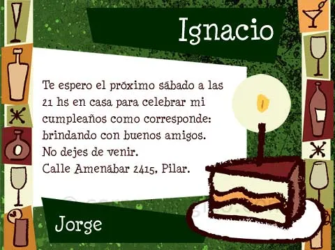 INVITACIONES DE TARJETAS DE CUMPLEAÑOS PARA CABALLERO - Imagui