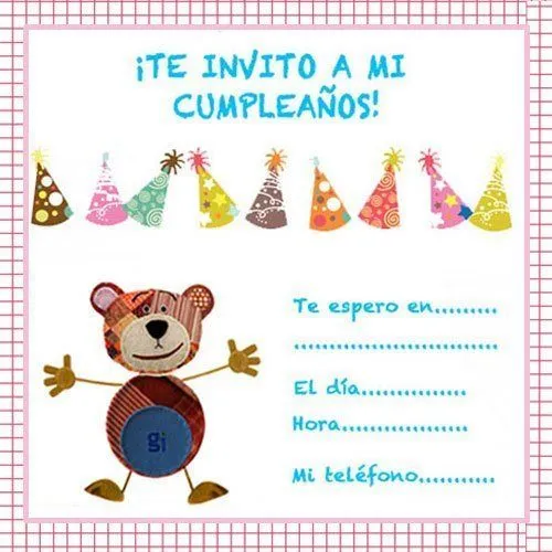 Invitaciones de cumpleaños con dibujos infantiles del Oso Traposo ... Invitaciones de cumpleaños con dibujos infantiles del Oso Traposo ...