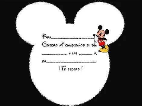Invitaciones cumpleaños Disney